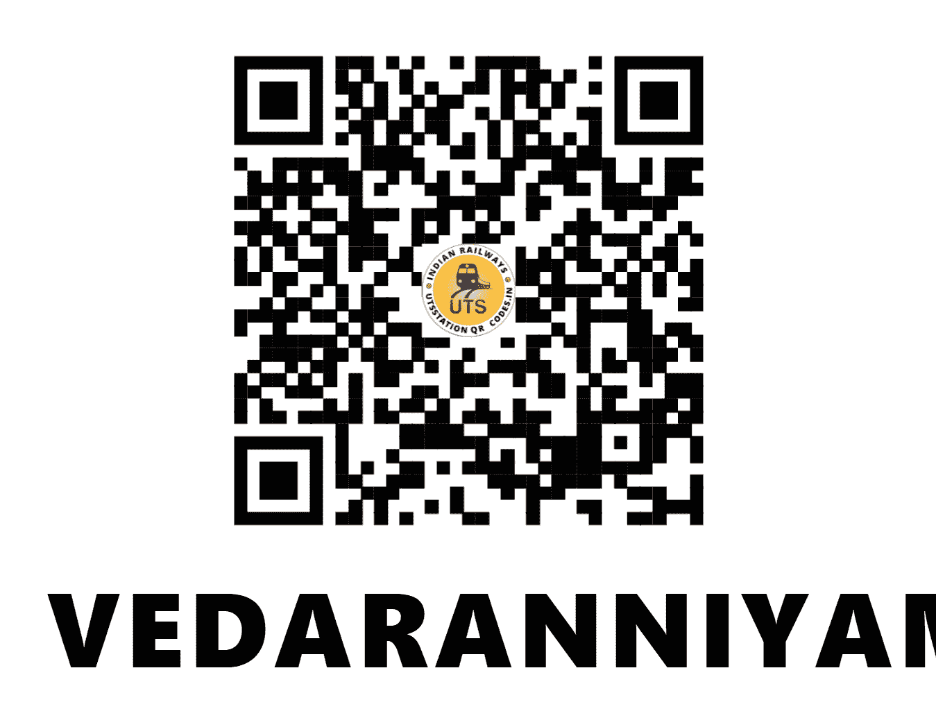 UTS QR Code for VEDARANNIYAM - VDY - SR (TAMIL NADU)